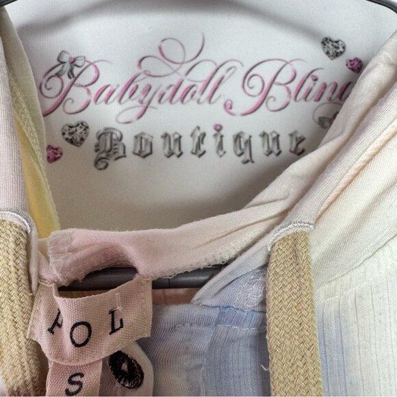 POL hoodie style ombrΓ© buttons Tie-Dye Hooded Long Sleeve Top - Picture 8 of 11